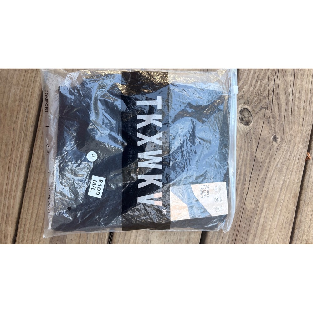 TKXWKV 8100 Black 4-Way Stretch Breathable Activewear M/L New